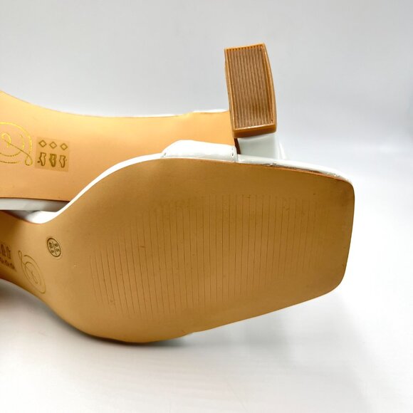 Chinese Laundry Womens Size 9.5 Yara White Patent Heels‎ Dress Sandals Shoes New - Picture 11 of 14
